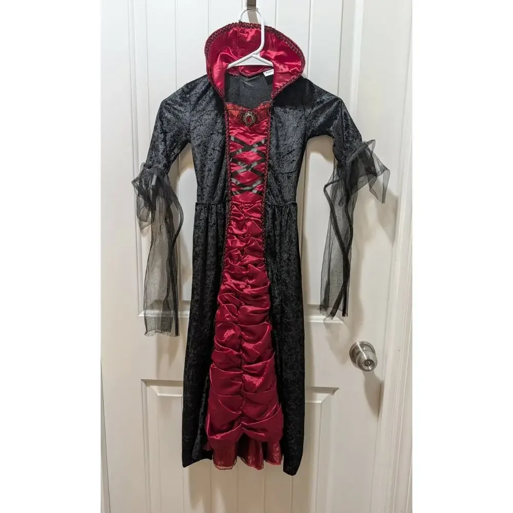 Spirit Victorian Royal Vampiress Dress Halloween Costume Cosplay Witch Girls S